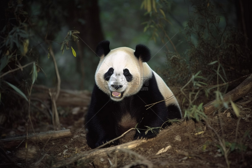大熊猫在森林中图片