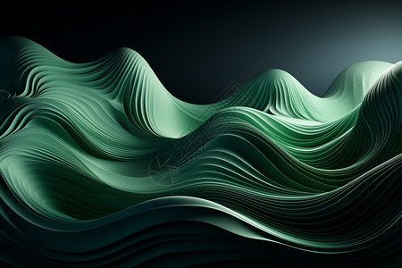 绿色波浪纹理背景图片