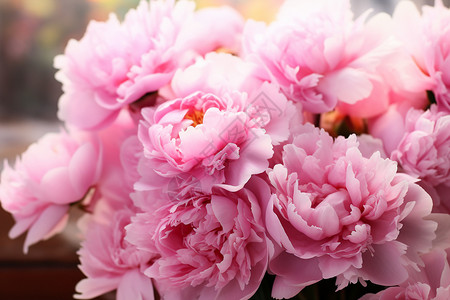 粉色的牡丹花花束图片
