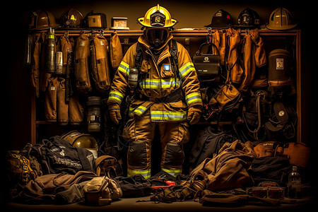 消防员的装备背景图片