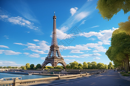 巴黎埃菲尔艾菲尔铁塔背景