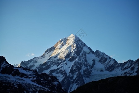 雪峰拔地背景图片