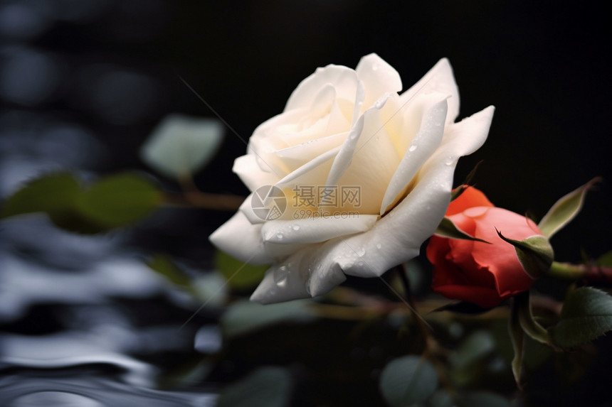 白玫瑰照片图片