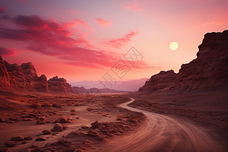 黄昏下的沙漠图片