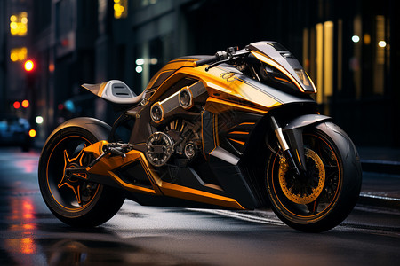 科技新能源摩托车高清图片