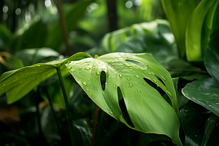 森林的热带植物图片