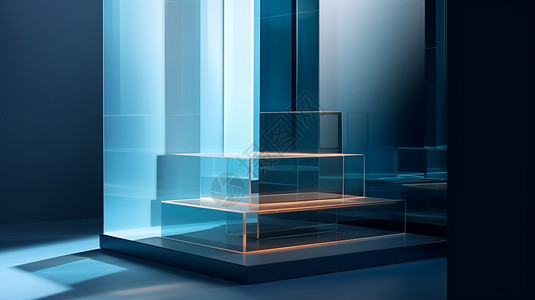 玻璃底座电子商务展示架子背景