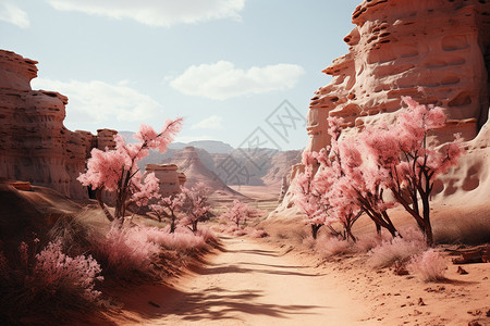 粉色的植物背景图片