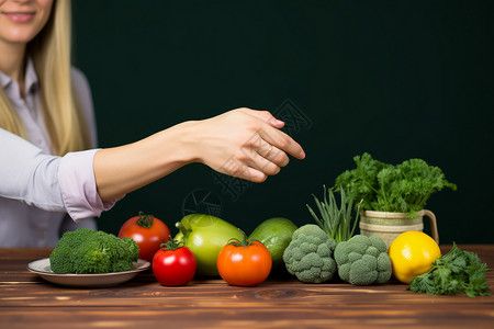 营养师介绍蔬菜营养背景图片
