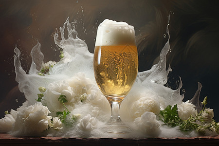 杯子中的啤酒图片