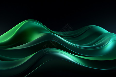 抽象的绿色波浪壁纸图片