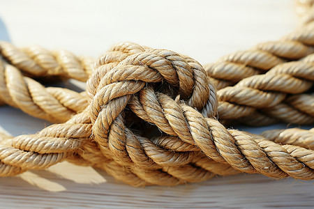 绑成绳结的绳子高清图片