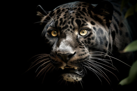 危险的黑色猎豹图片