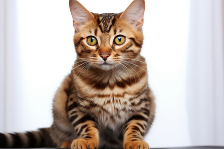 可爱的豹纹猫背景图片