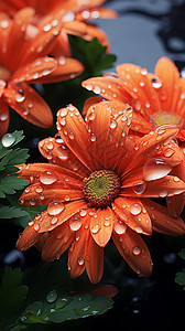 花瓣上有水滴花上有水滴的图背景
