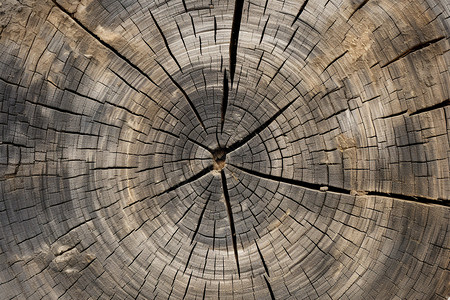 一根老木头上的裂纹高清图片