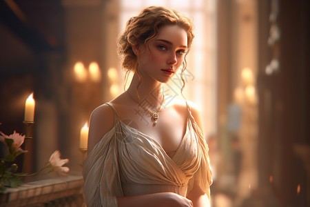 唯美优雅的古典女性背景图片