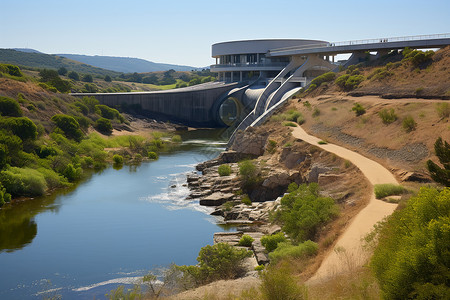 现代化水力发电站设施图片