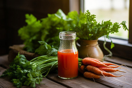 健康天然的萝卜汁图片