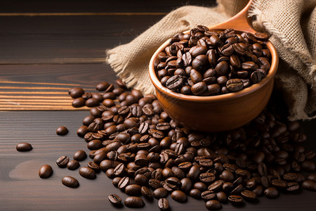 咖啡广告咖啡豆背景