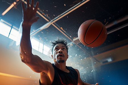 篮球比赛中的球员背景图片