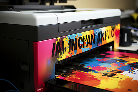 彩色打印机丝网印刷高清图片