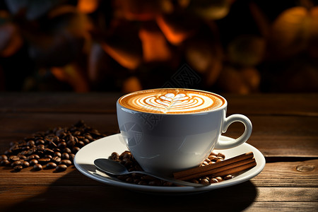 咖啡与咖啡豆高清图片