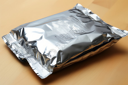 写实密封袋银色食品袋背景