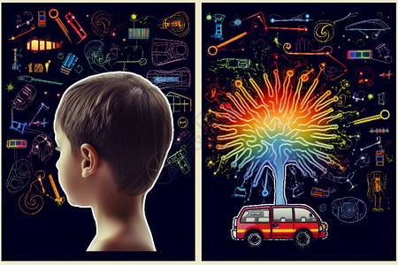 思维车儿童的思维想象力设计图片