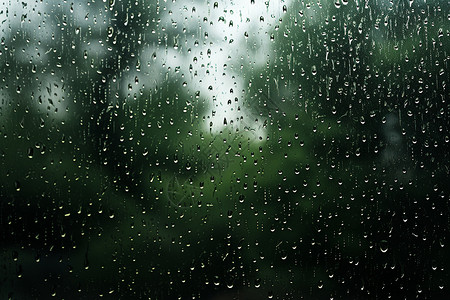 雨水打湿的窗户高清图片