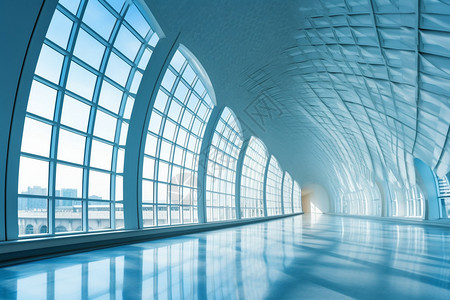 玻璃网格火车站建筑背景图片