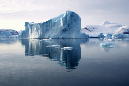 南极雪山冰雪奇观背景
