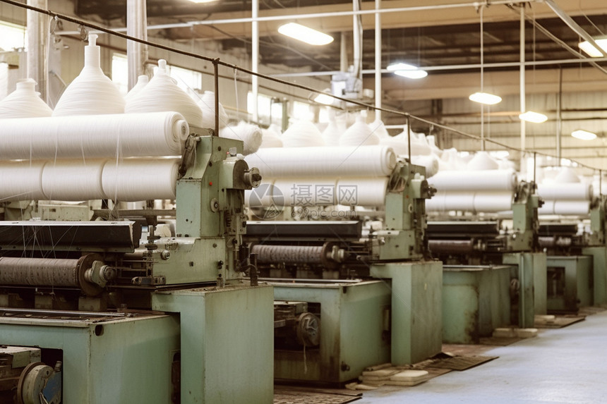 丝绸工厂的机器图片