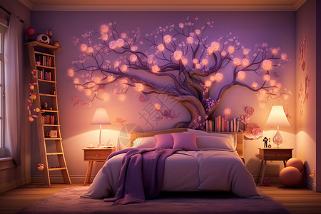 一颗孤独的树房间里一颗梦幻的树设计图片