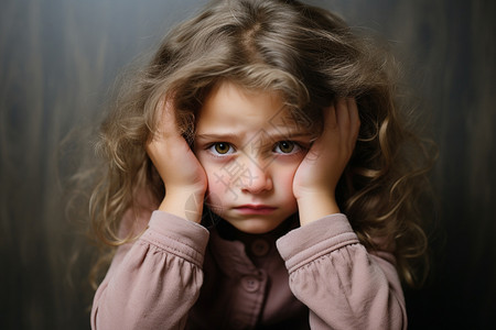 悲伤的小女孩图片