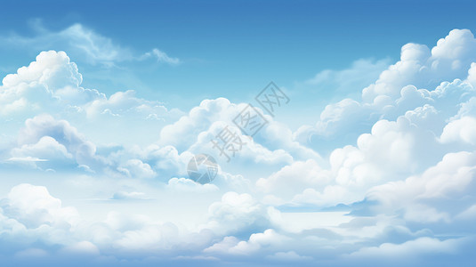 天空上云彩天空上的云彩插画