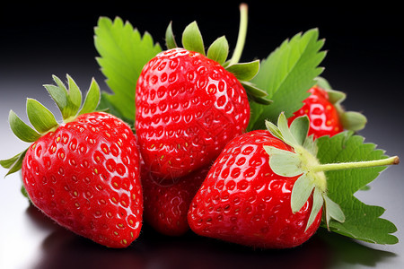 熟透的草莓图片