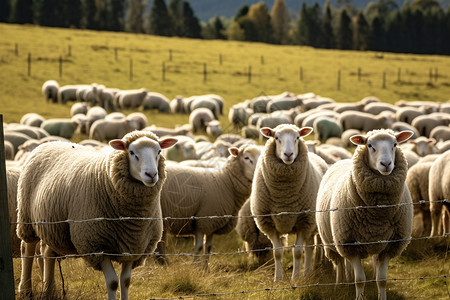 乡村牧羊景观背景图片