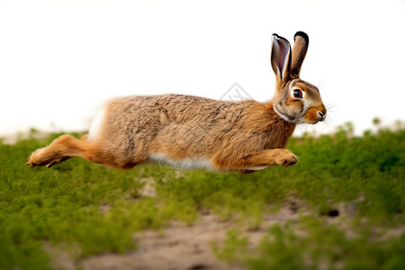 觅食的野兔图片