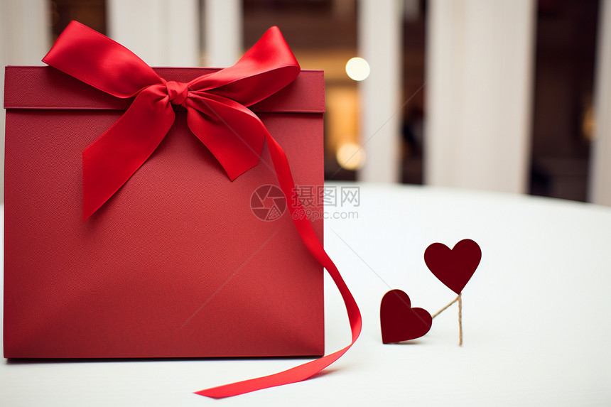 红色礼品盒图片