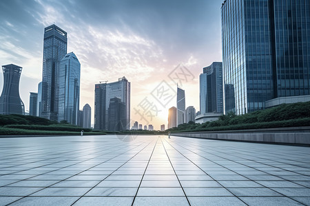 城市空旷的广场背景图片