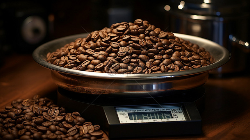 准确测量咖啡豆图片