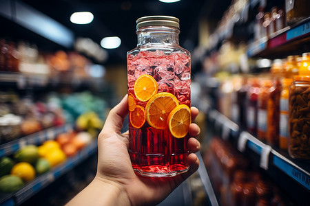 水果汽水瓶装果汁高清图片