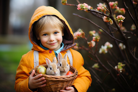 兔子与少年图片
