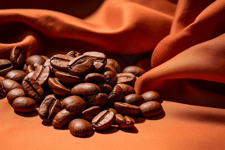 一堆咖啡豆背景图片