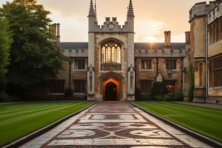 剑桥大学马赛克砖高清图片