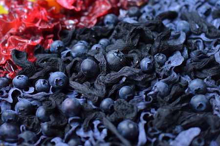 水果市场中的蓝莓背景图片