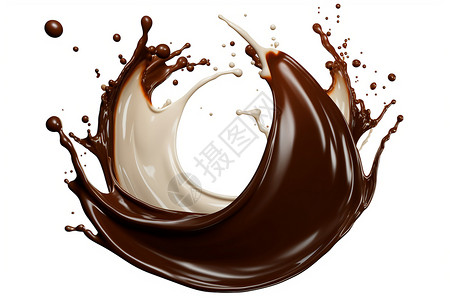 棕色巧克力巧克力飞溅设计图片