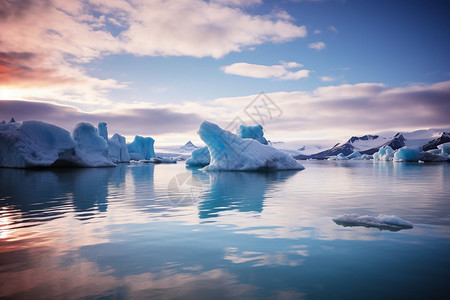 北极冰岛北极冰山背景