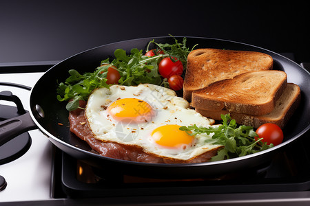 煎蛋早餐图片